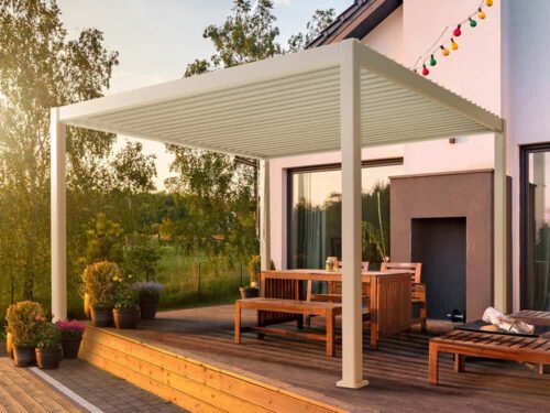 Überdachung Pavillon 3x3 m weiß – Bild 3