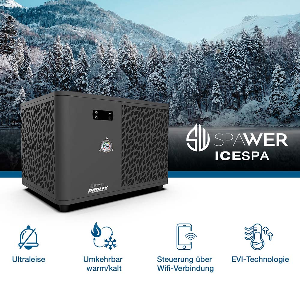 Wärmepumpe POOLEX SPAWER IceSpa - Warm- und Kaltfunktion - Integriertes WIFI 7kW – Bild 2